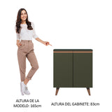 Bajo Mesada 70 cm 2 Puertas Reims Negro