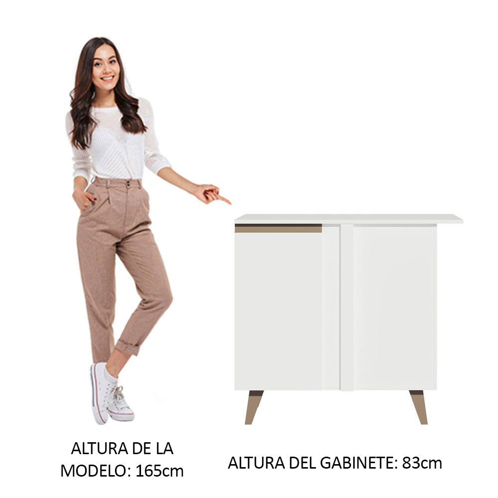 Bajo Mesada de Esquina 1 Puerta Reims Blanco