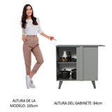Bajo Mesada 93 cm Sin cajones 1 Puerta Nice Gris
