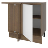 Bajo Mesada 94 cm Sin cajones 1 Puerta Stella Marrón/Blanco