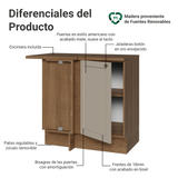 Bajo Mesada Esquinero 1 Pueta Marrón/Crema Vik Madesa