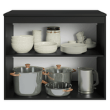 Bajo Mesada de Cocina 80 cm 2 Puertas Flotante Negro Nice Madesa