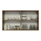 Alacena Madesa Glamy 120 cm 2 Puertas Con Vidrio Marrón