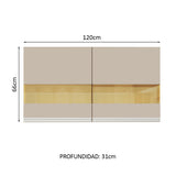 Alacena Gabinete Superior Cocina Madesa Glamy 120cm Marrón/Crema