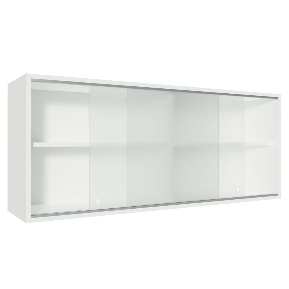 Alacena Madesa 2 Puertas Corredizas de Vidrio Glamy, Lux y Reims - Blanco