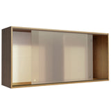 Alacena 2 Puertas Correderas de Vidrio Emilly Marrón