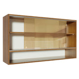 Alacena Madesa Glamy 2 Puertas Corredizas de Vidrio Reflectivo y 1 Nicho Marrón