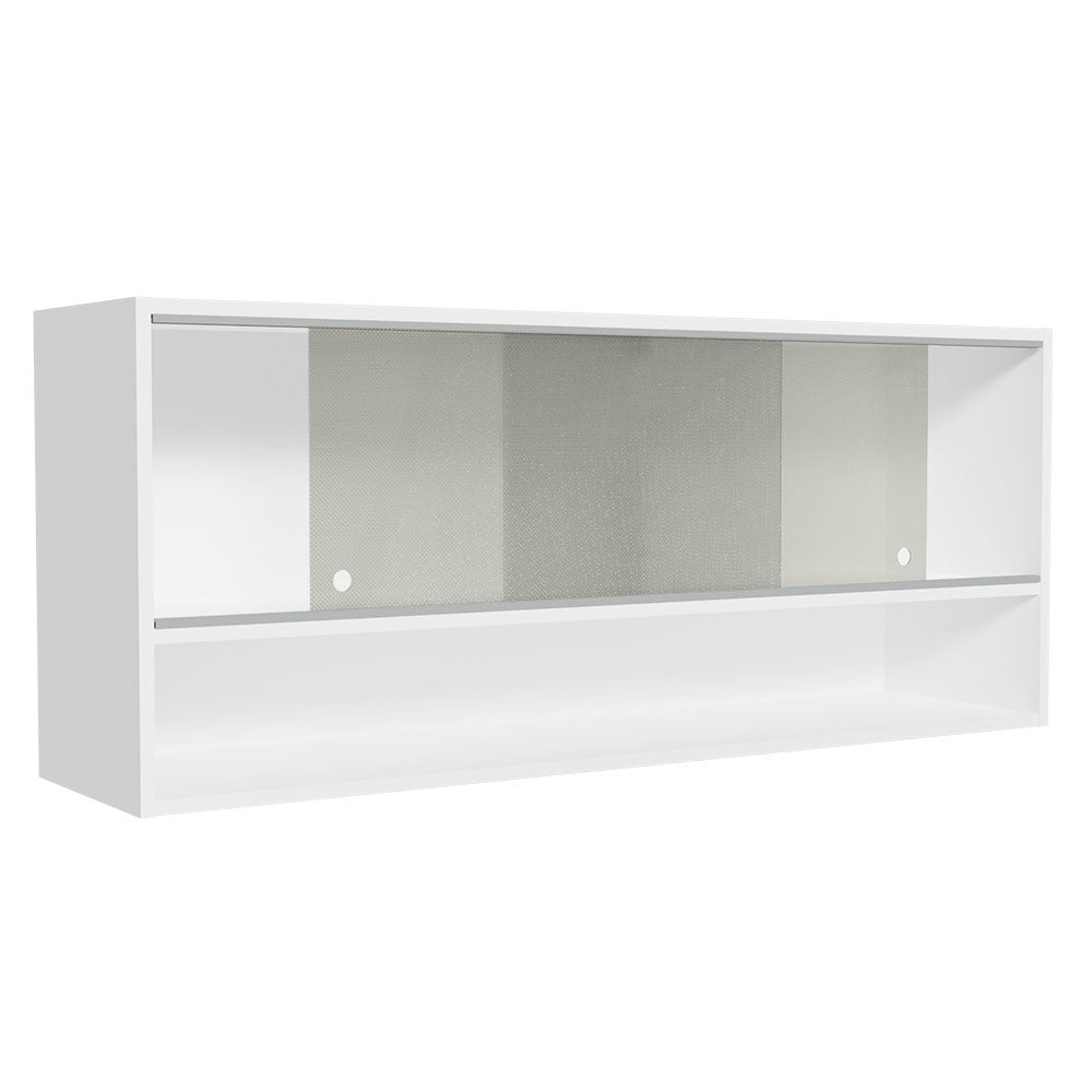Alacena para Cocina 120 cm 2 Puertas Corredizas de Vidrio color Blanco Madesa
