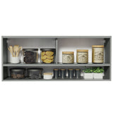Alacena para Cocina 120 cm 2 Puertas Corredizas de Vidrio color Gris Nice Madesa