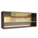Alacena Gabinete Superior Reims 120cm 2 Puertas Corredizas de Vidrio Reflejante 1 Nicho Negro