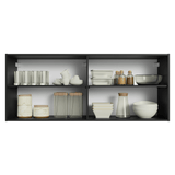 Alacena 120 cm 2 Puertas Negro Nice Madesa