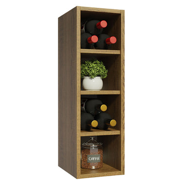 Alacena 20 cm Porta Botellas 4 Nichos Marrón Línea Estándar Madesa