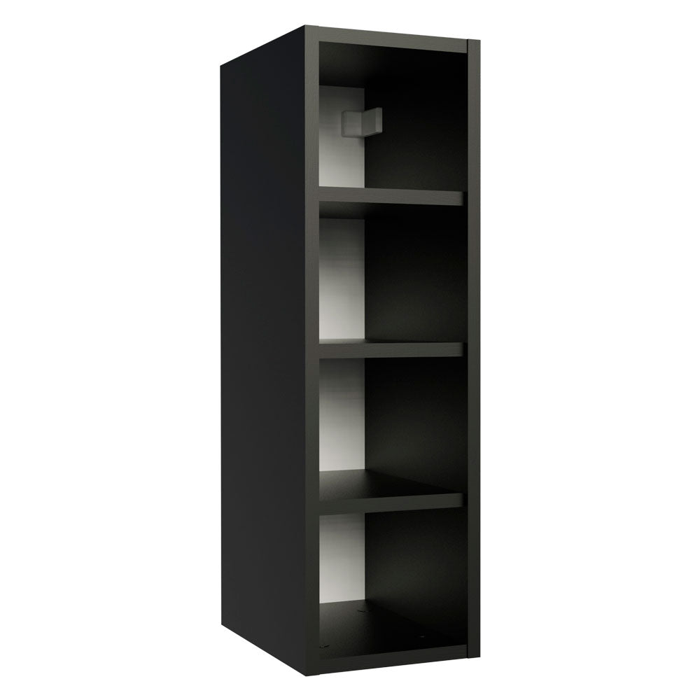 Alacena 20 cm Porta Botellas 4 Nichos Negro Línea Estándar Madesa