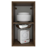 Alacena Cocina 35 cm 1 Puerta Marrón/Blanco Stella Madesa