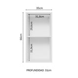 Alacena Gabinete Superior Cocina Madesa Glamy 35cm BN
