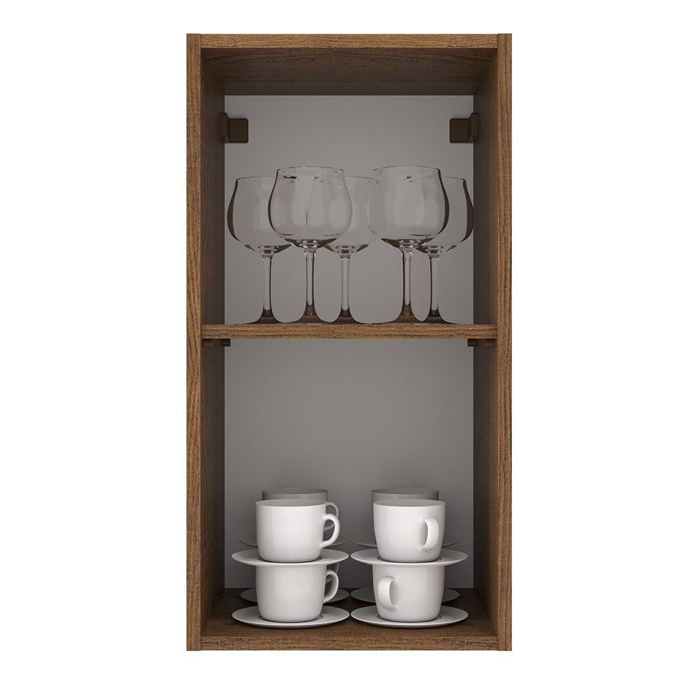 Alacena Cocina 35 cm 1 Puerta Marrón/Gris Agata Madesa