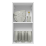 Alacena Cocina 35 cm 1 Puerta Blanco/Blanco Aterciopelado Lux Madesa