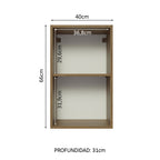 Alacena 40 cm 1 Puerta Marrón/Blanco Glamy Madesa