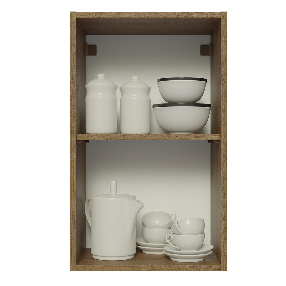 Alacena 40 cm 1 Puerta Lux Marrón/Negro