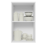 Alacena Cocina 40 cm 1 Puerta Blanco/Blanco Aterciopelado Lux Madesa