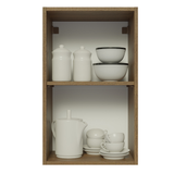 Alacena Cocina 40 cm 1 Puerta Marrón/Blanco Aterciopelado Lux Madesa