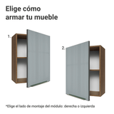 Alacena 50cm 1 Puerta Marrón/Gris Lux Madesa