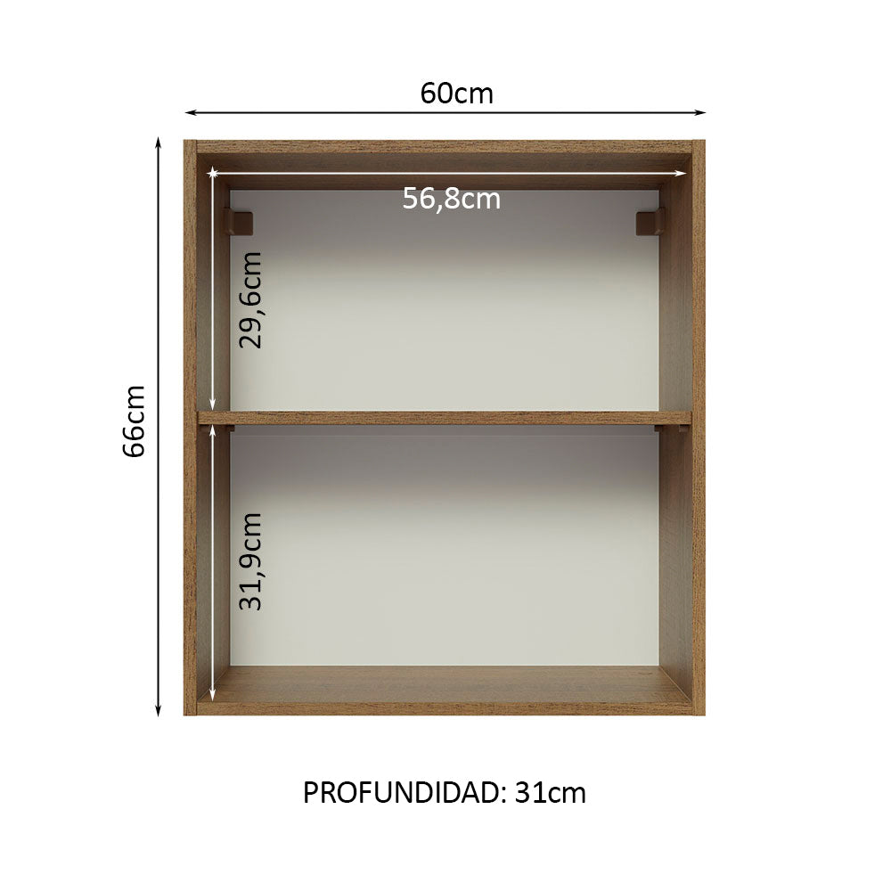 Alacena Gabinete Superior Cocina Madesa Glamy 60cm MN