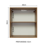 Alacena Gabinete Superior Cocina Madesa Glamy 60cm MN