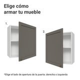 Alacena 60 cm 1 Puerta Blanco/Gris Vik Madesa