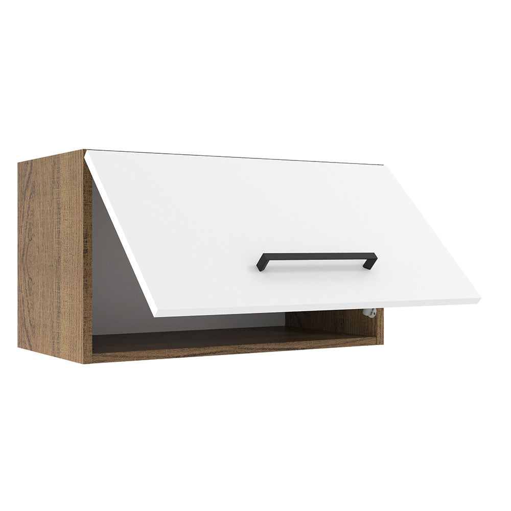 Alacena 60 cm 1 Puerta Rebatible Marrón/Blanco Agata Madesa