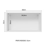 Alacena 60 cm 1 Puerta Lux Blanco/Negro