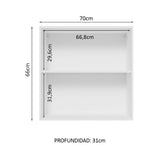 Alacena 70 cm 2 Puertas Glamy Blanco