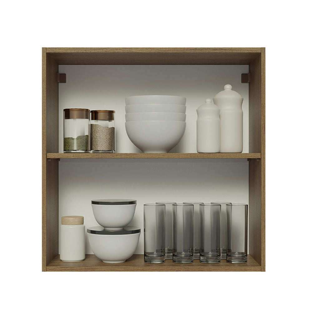 Alacena 70 cm 2 Puertas Marrón/Blanco Glamy Madesa