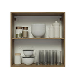 Alacena 70 cm 2 Puertas Marrón/Blanco Glamy Madesa