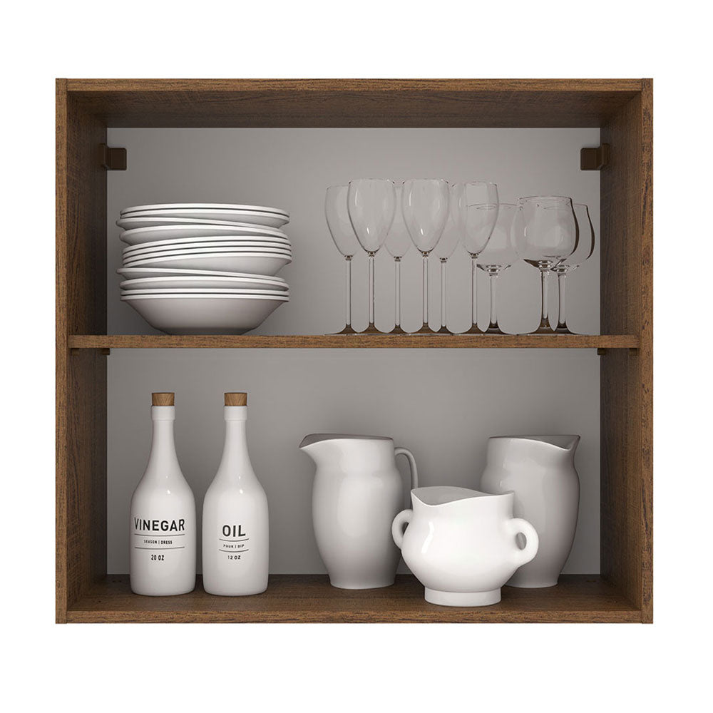 Alacena Cocina 70 cm 2 Puertas Marrón/Gris Agata Madesa