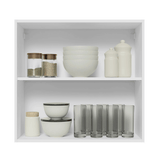 Alacena Cocina 70 cm 2 Puertas Blanco/Blanco Aterciopelado Lux Madesa