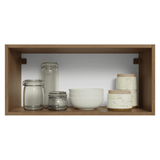 Alacena Cocina 70 cm 1 Pueta Abatible Marrón/Crema Vik Madesa