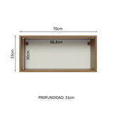 Alacena Gabinete Superior Cocina Glamy 70cm MN 01
