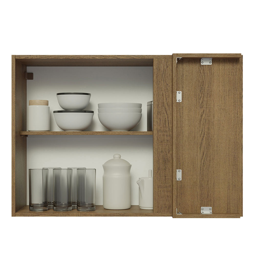 Alacena Esquinera 94 cm 1 Puerta Marrón Glamy Madesa