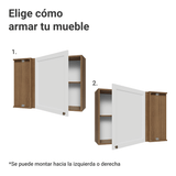 Alacena esquinero 1 Puerta Marrón/Blanco Vik Madesa