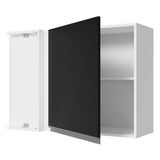 Alacena Cocina Esquinera 100% MDF 1 Puerta Blanco/Negro Acordes Madesa