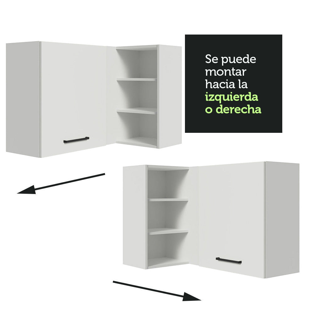 Alacena 102 cm 1 Puerta Agata Blanco