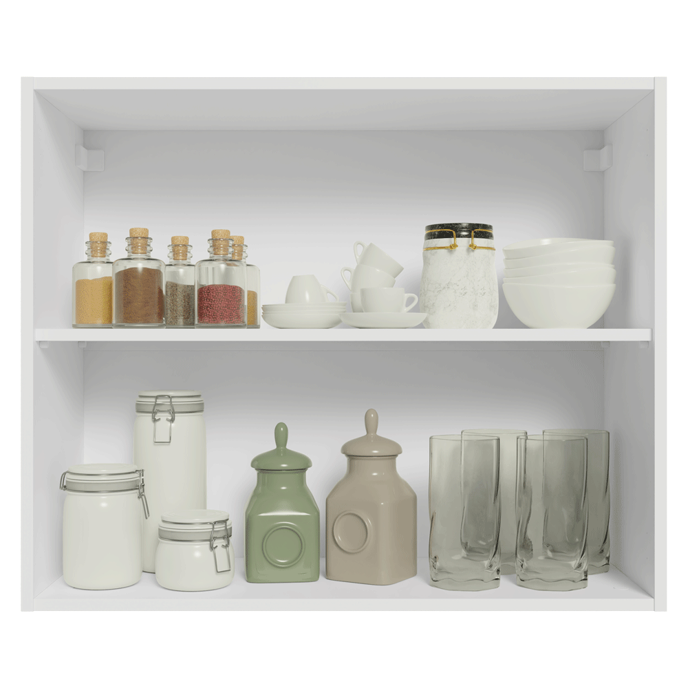 Alacena Cocina 80 cm 2 Puetas Blanco/Crema Vik Madesa