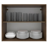 Alacena Cocina 80 cm 2 Puertas Marrón/Blanco Stella Madesa