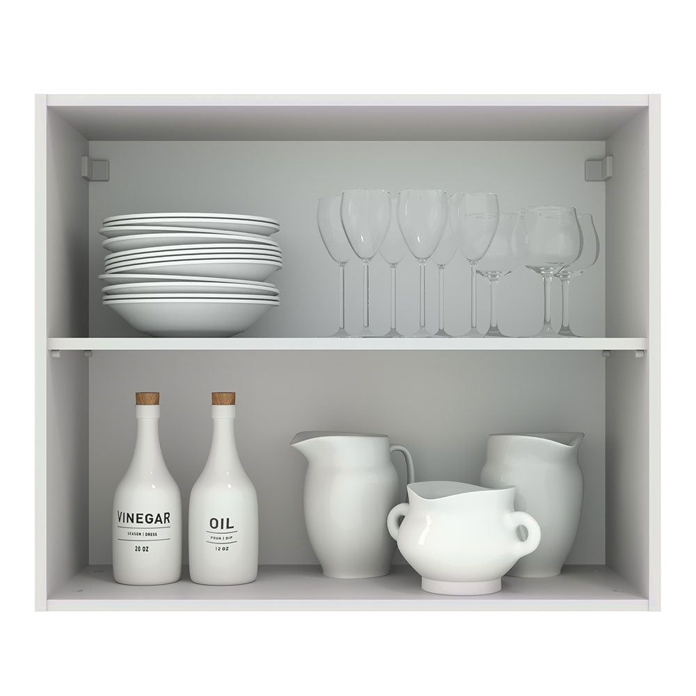 Alacena 80 cm 2 Puertas Agata Blanco/Negro