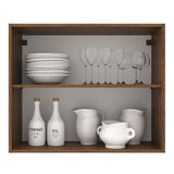 Alacena 80 cm 2 Puertas Agata Marrón/Negro