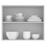 Alacena Cocina 80 cm 2 Puertas Blanco/Marrón Stella Madesa