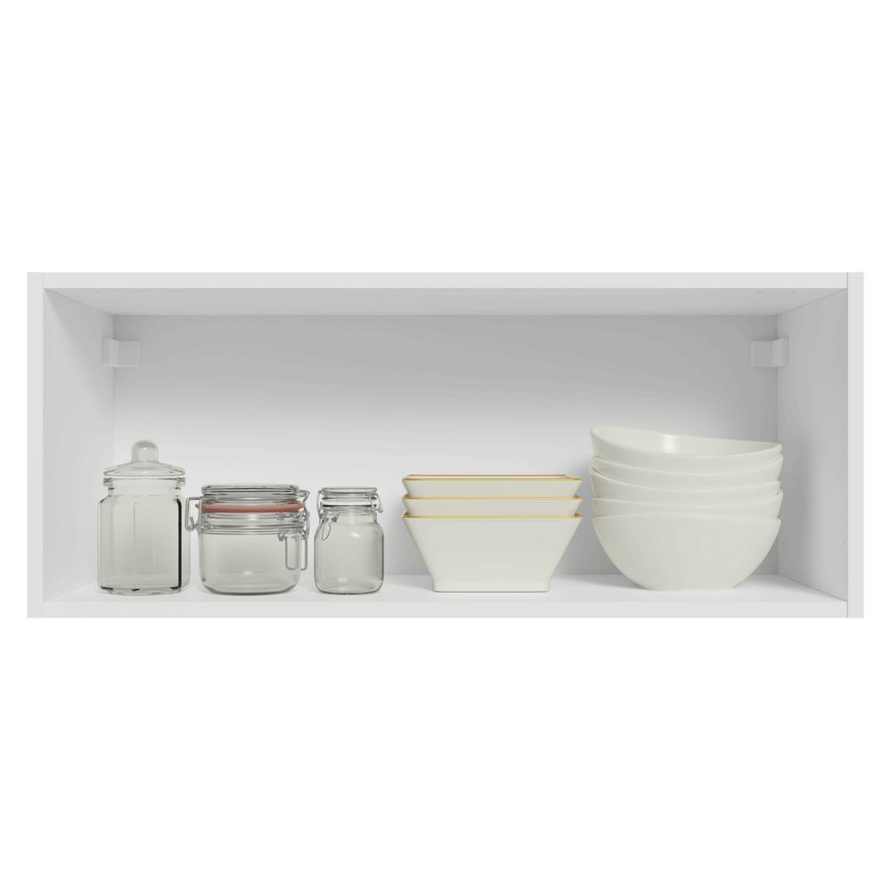 Alacena Cocina 80 cm 1 Pueta Abatible Blanco/Crema Vik Madesa