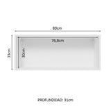 Alacena Gabinete Superior Madesa Glamy 80cm 1 Puerta Blanco/Negro