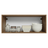 Alacena Cocina 80 cm 1 Pueta Abatible Marrón/Crema Vik Madesa